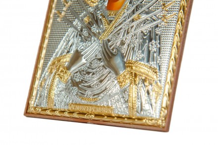 Серебряная икона Семистрельная Божья Матерь 
на пластиковом киоте Silver Axion (. . фото 5