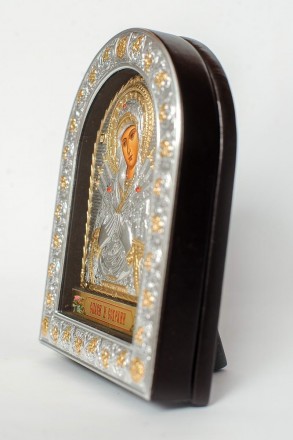 Серебряная икона "Семистрельная Божья Матерь" под стеклом ( Греция )
Представлен. . фото 5