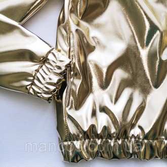 Ветровка кожаная для девочки подростка, на подкладке, золотая, SmileTime Gold
Ку. . фото 4