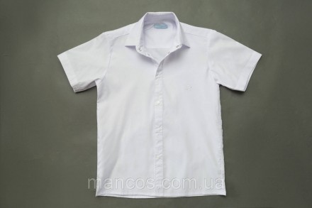 Рубашка SmileTime для мальчика на кнопках с коротким рукавом, белая
Рубашка Smil. . фото 3