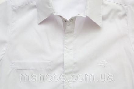Рубашка SmileTime для мальчика на кнопках с коротким рукавом, белая
Рубашка Smil. . фото 5