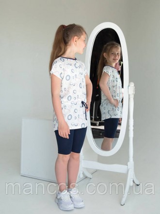 Комплект для девочки туника и капри, Bubbles, белый, SmileTime
Летняя детская и . . фото 2