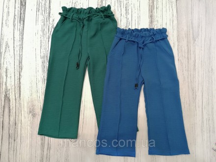 Детские брюки кюлоты для девочки Freedom, зеленые, SmileTime
Легкие, летние брюч. . фото 4