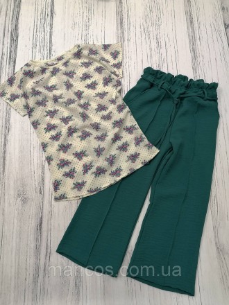 Детские брюки кюлоты для девочки Freedom, зеленые, SmileTime
Легкие, летние брюч. . фото 5