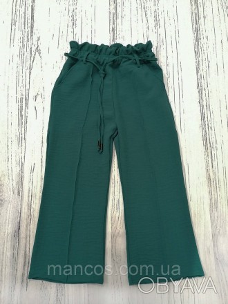 Детские брюки кюлоты для девочки Freedom, зеленые, SmileTime
Легкие, летние брюч. . фото 1