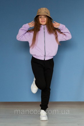 Костюм для девочки, спортивный, прогулочный, лиловый с черным, Own, SmileTime. Кривий Ріг. фото 1 Костюм для девочки, спортивный, прогулочный, лиловый с черным, Own, SmileTime. Кривий Ріг. фото 1