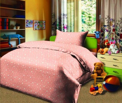 Детский постельный комплект "Звездопад персиковый" прекрасно подойдет Вашему реб. . фото 3