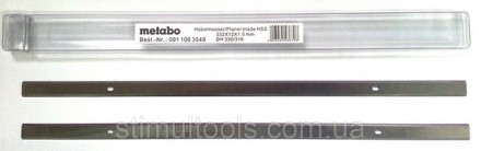 Описание:
 
Двухсторонние ножи для рейсмуса Metabo DH 330 без возможности перето. . фото 2