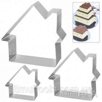 Описание:
Набор форм для торта "Дом" состоит их трех форм разного размера. С пом. . фото 1