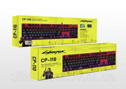 Описание:
Механическая игровая клавиатура Cyberpunk CP-110 с RGB подсветкой. Кор. . фото 6