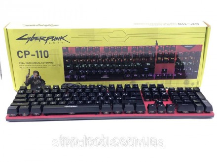Описание:
Механическая игровая клавиатура Cyberpunk CP-110 с RGB подсветкой. Кор. . фото 4