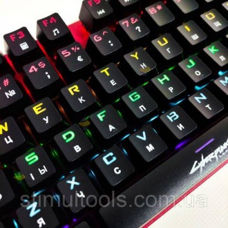 Описание:
Механическая игровая клавиатура Cyberpunk CP-110 с RGB подсветкой. Кор. . фото 3