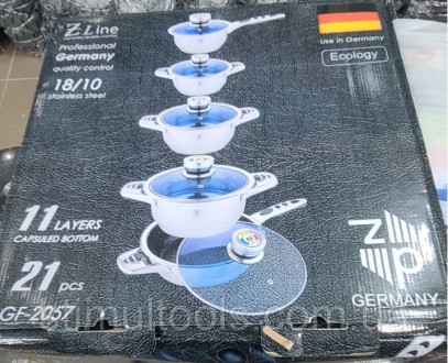 Описание:
Набор посуды German Family GF-2057 21 предмет (кастрюли, ковш, сковоро. . фото 6