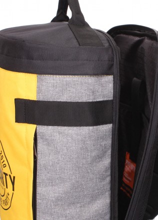 
Рюкзак цилиндрической формы. Два отделения, отдел для ноутбука, наружные карман. . фото 3