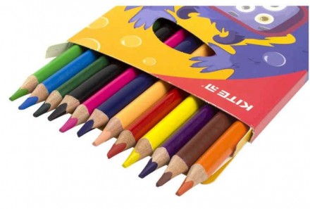 
Цветные трёхгранные карандаши Kite в картонной упаковке. Карандашей в наборе 12. . фото 3