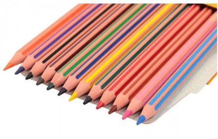 
Цветные карандаши BIC Evolution Stripes.
	Шестиугольный корпус сделан из специа. . фото 5