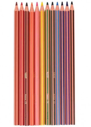 
Цветные карандаши BIC Evolution Stripes.
	Шестиугольный корпус сделан из специа. . фото 3