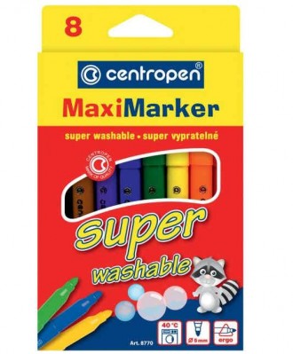 
Фломастеры Maxi Super Washable. Яркие и насыщенные цвета. Большой запас суперсм. . фото 2
