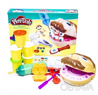 Набор для творчества с пластилином Play-Doh "Містер Зубастик" даст возможность р. . фото 1