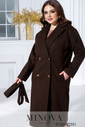 Стильное монохромное двубортное пальто oversize идеально впишется как в строгий . . фото 7