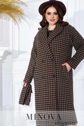 Яркое двубортное пальто oversize поможет вам выглядеть модно, стильно и необычай. . фото 7