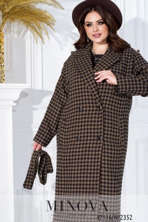 Яркое двубортное пальто oversize поможет вам выглядеть модно, стильно и необычай. . фото 5