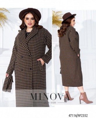 Яркое двубортное пальто oversize поможет вам выглядеть модно, стильно и необычай. . фото 6