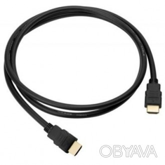 Шнур HDMI, штекер - штекер, Vers-1.4, Ø6мм, 1.5м, чёрный
Шнур HDMI предна. . фото 1