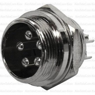 Разъём MIC 335 mini, штекер, монтажный, 5pin, Ø12мм. Киев. фото 1 Разъём MIC 335 mini, штекер, монтажный, 5pin, Ø12мм. Киев. фото 1