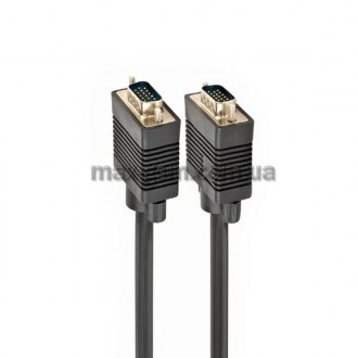 Кабель Cablexpert CCB-PPVGA-1.5M, VGA HD M/M 1.5m ф/ф grey. Запорожье. фото 1