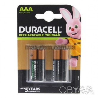 Акумулятори Duracell Rechargeable AAA ємністю 900 мАh витримують 100 циклів заря. . фото 1