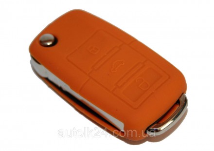 Чехол силиконовый для выкидного ключа Volkswagen, 3 кнопки (оранжевый)
Подходит . . фото 5
