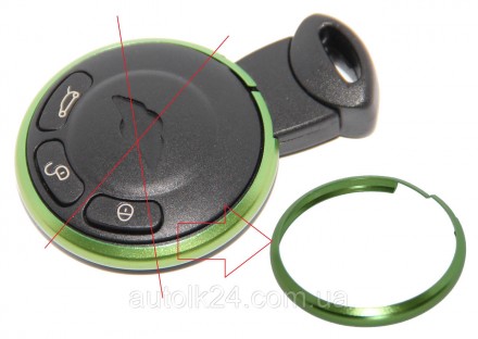 Кольцо для смарт ключа MINI Cooper (Цвет зелены)
При заказе уточняйте модель лез. . фото 2