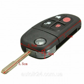 Выкидной ключ для Jaguar (Ягуар) 4 кнопки, с чипом 4D60, 433Mhz
FCCID: NHVWB1U24. . фото 9