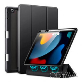 Чехол-книжка ESR Rebound Hybrid Case Pro Frosted Black for iPad 9 | 8 | 7 10.2" . . фото 1