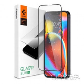 Защитное стекло Spigen Glas.tR Slim Full Cover HD для iPhone 13 mini создано обе. . фото 1