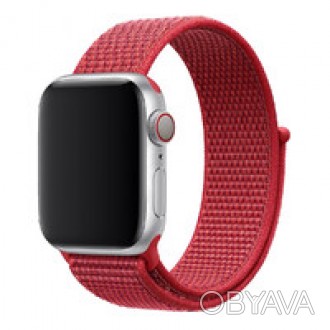 Ремешок iLoungeMax Sport Loop (PRODUCT) RED для Apple Watch 45mm | 44mm | 42mm S. . фото 1