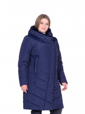 Стеганая зимняя куртка Легенда – универсальный вариант для женщин с пышными форм. . фото 3