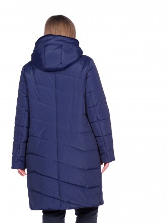 Стеганая зимняя куртка Легенда – универсальный вариант для женщин с пышными форм. . фото 4