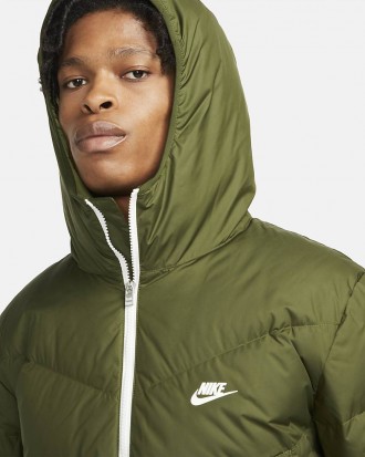 Мужская куртка Nike NSW SF WINDRUNNER PARKA XL Темно-зеленый (DD6788-326). . фото 4