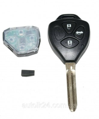 Ключ для Toyota TOY 43, 3 кнопки 434Mhz
Transporder chip: 4D - ID67
Подходит для. . фото 2