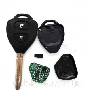 Ключ для Toyota TOY 43, 2 кнопки 434Mhz
Transporder chip: 4D - ID67
Подходит для. . фото 2