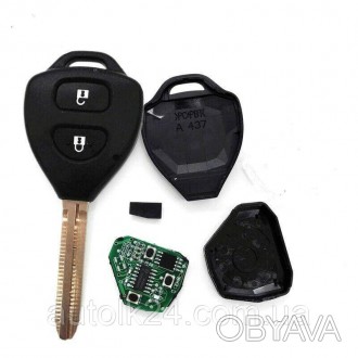 Ключ для Toyota TOY 43, 2 кнопки 434Mhz
Transporder chip: 4D - ID67
Подходит для. . фото 1