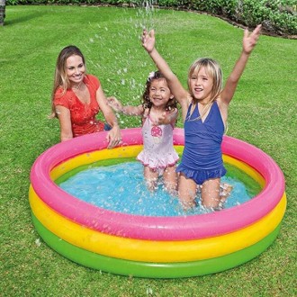 Дитячий надувний басейн Веселка від виробника Intex Завдяки м'якому надувном. . фото 2