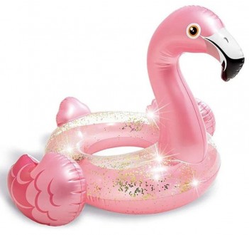 Круг надувной Фламинго от производителя Intex Блестящий надувной круг 56251 в фо. . фото 2