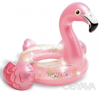 Круг надувной Фламинго от производителя Intex Блестящий надувной круг 56251 в фо. . фото 1