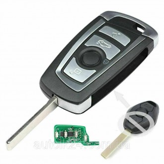 Выкидной ключ (для переделки) BMW лезвие HU92, 868Mhz
chip ID46 PCF7945(HITAG2)
. . фото 2