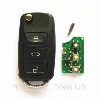 Автомобильный выкидной ключ-пульт передатчик для марки VOLKSWAGEN 1J0959753DJ
1J. . фото 4