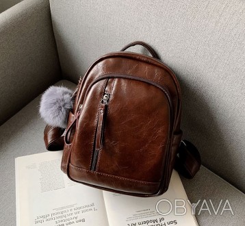 
Женский рюкзак с меховым брелком
 Характеристики:
Материал: Плотная и высококач. . фото 1