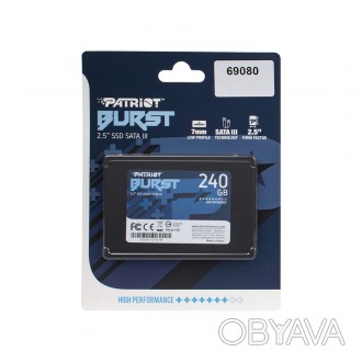 Жесткий диск 2.5 SSD 240Gb Patriot Burst Series, PBU240GS25SSDR, (Phison S11 con. . фото 1